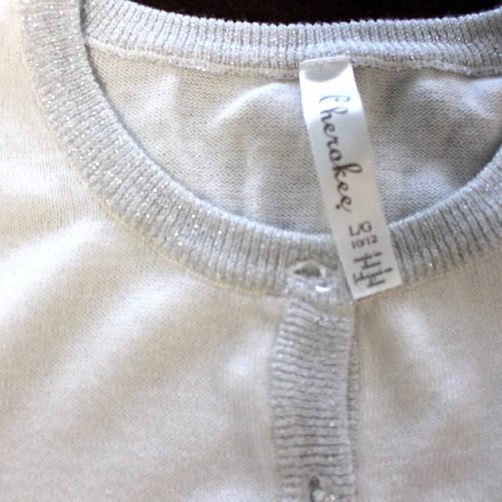 Cherokee Rhinestone Cardigan Sweater, New with Tags, Large (10-12)‌‌‌‌‌ - Picture 4 of 6